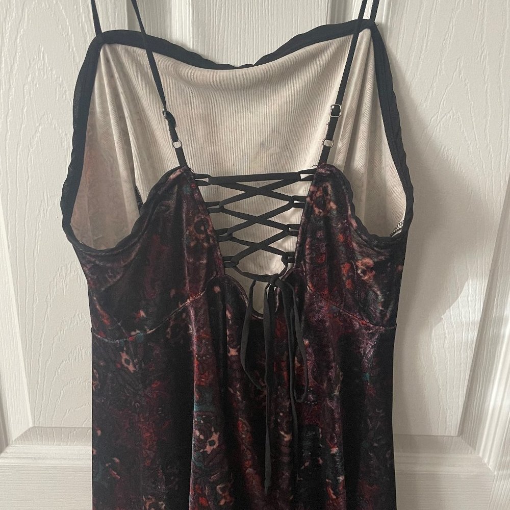 Ecote Velvet Fit & Flare Dress